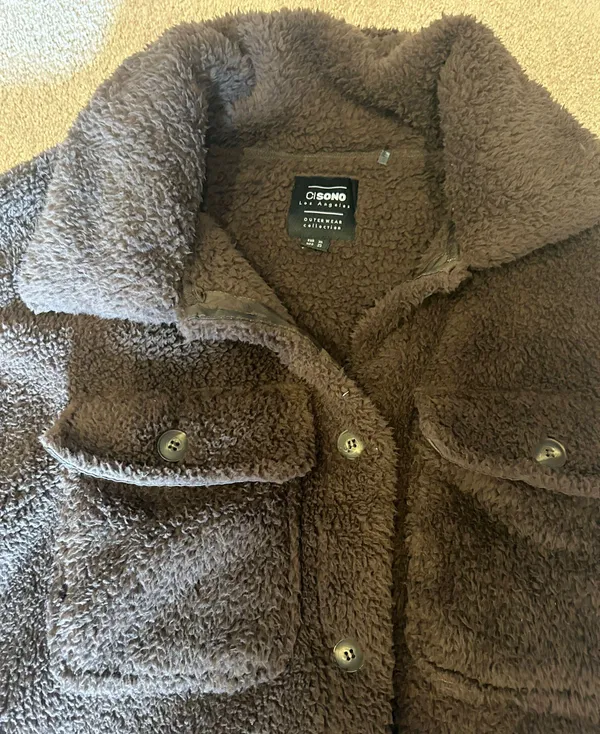 Sherpa Jacket Brown Size XL - Image 2