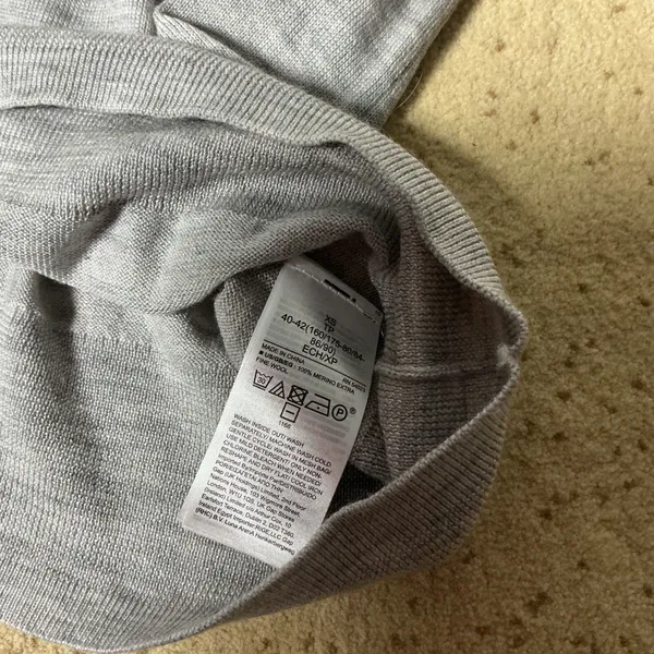 Gap Merino Wool Turtleneck Sweater Womens XS Gray Knit Long Sleeve Layering Top - Image 5