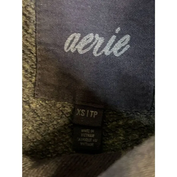 Aerie Womens Long Sleeve Hooded Sweatshirt Periwinkle Side Ruched Size XS (5301) - Image 4