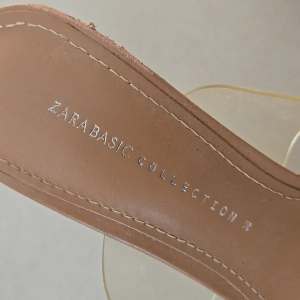 Zara Basoc Collection Clear Nude Heel Sandals Size 38/ 7.5 US - Image 6