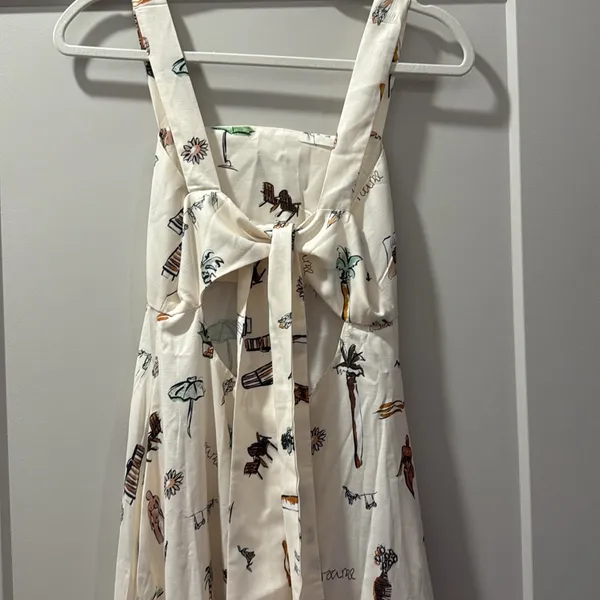 YOZY Women’s All Over Print Knot Back Summer Vacation Dress - Image 6