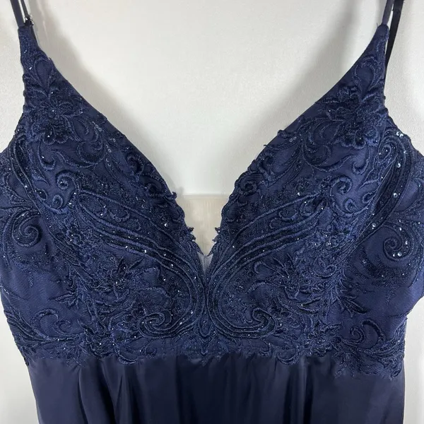 Alyce Paris strapless glitter cocktail dress Blue Plus Size 22 Evening Romantic‎ - Image 5