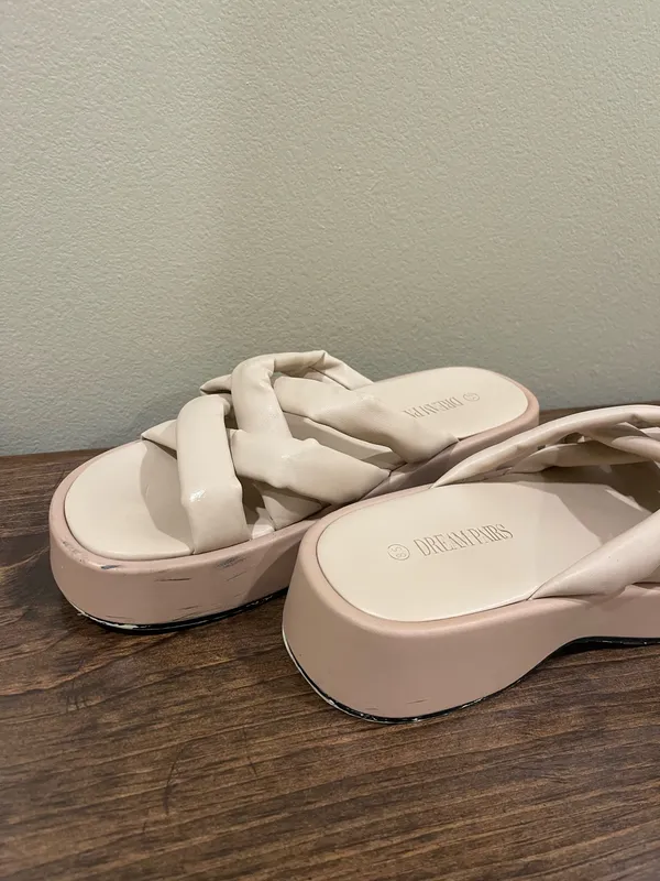 Dream pairs chunky platform sandals Tan Size 8.5 - Image 10