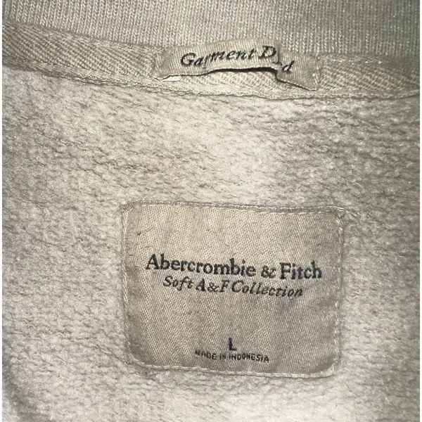 Abercrombie & Fitch Tie Dye Crew Neck Pullover Sweatshirt Large Neutral - Image 8