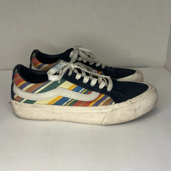 Vans Old Skool UltraCush Retro Stripes Dress Blues Women 7 Men 5.5 Skate‎ Shoes - Image 3
