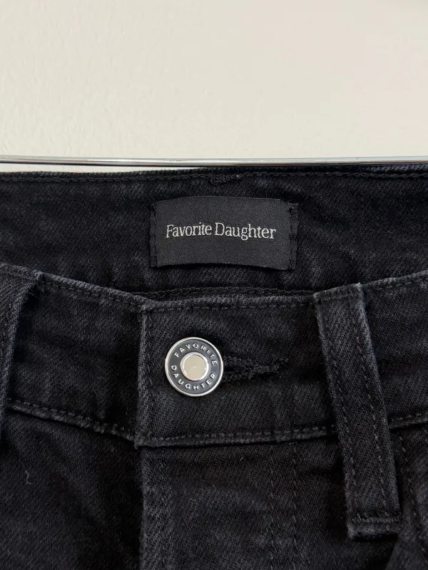 FAVORITE DAUGHTER The Vivi Straight Jeans in Kingsley Black Size 26 - Image 3