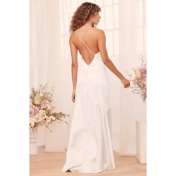 ELLIATT Aisle Dress in White X-Large New Womens Maxi Gown Bridal Wedding - Image 11