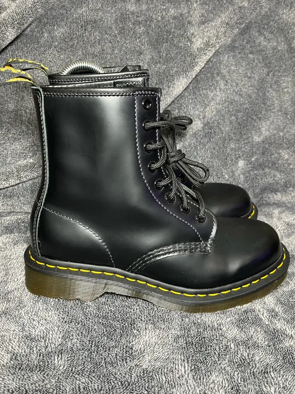 Dr. Martens 1460 Smooth Leather Black Boots Women Size 6 / Men 5 NWOB - Image 3