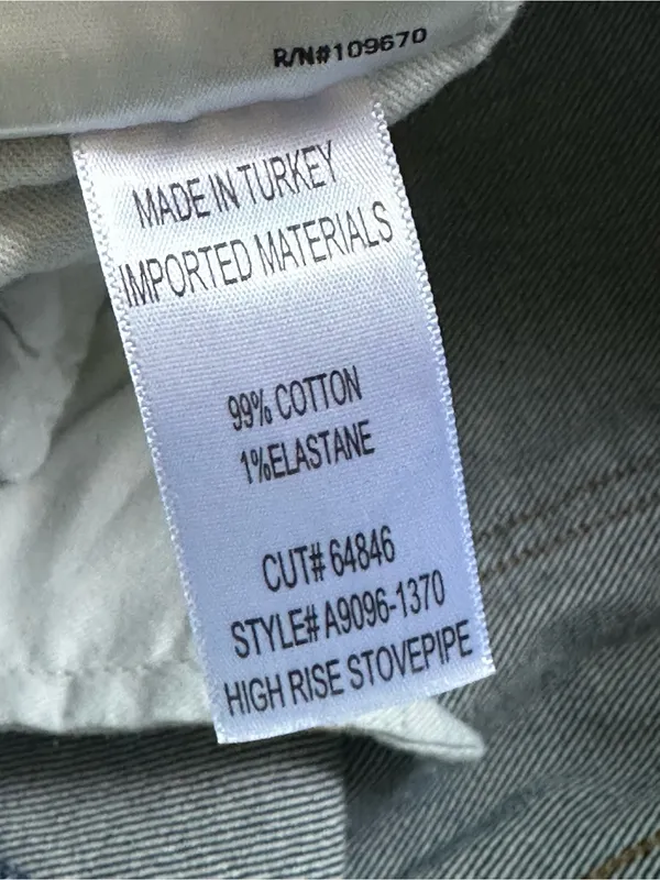 AGOLDE High Rise Stovepipe Jeans 90s Minimalist High Waist Casual Preppy - Image 4