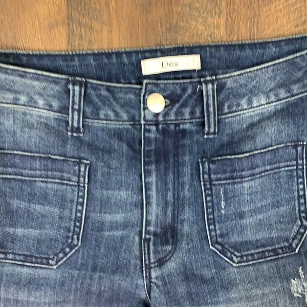 Dex Flared Ashbury Distressed Dark Wash Jeans - Image 2