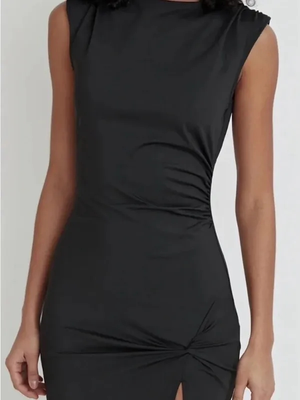 NWT 4th + Reckless Verity Dress - Sleeveless Thigh Split Maxi Dress Black Size M - Image 2