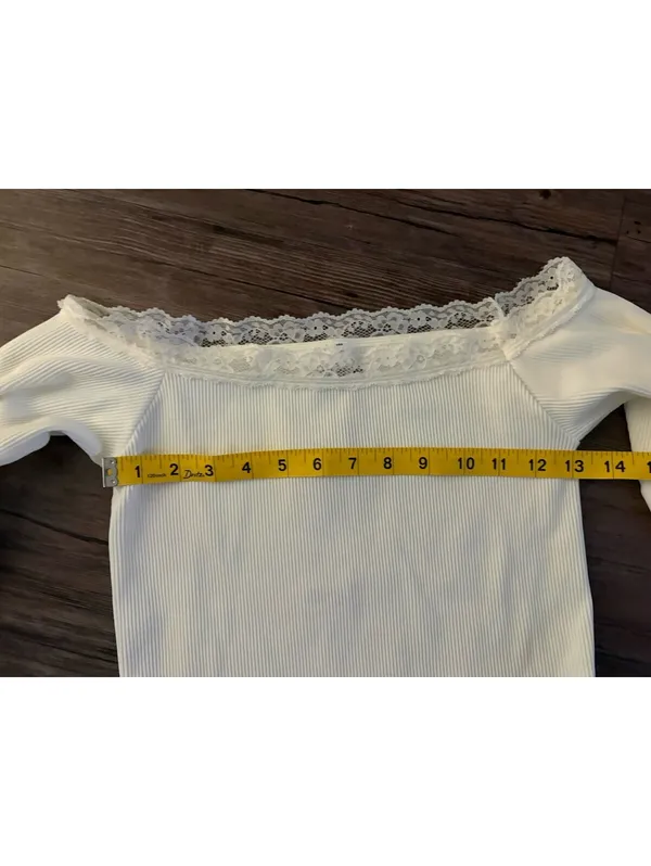 Urban Outfitters NWT Out from Under White Ribbed long Sleeve Crop Top - Image 5