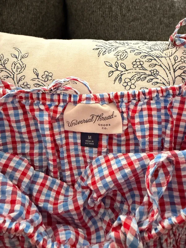 Target Red & Blue Gingham Maxi Dress - Image 3