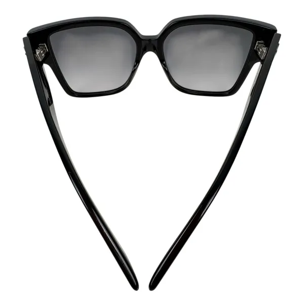 YSL - SAINT LAURENT Acetate Square SLM9 002 Sunglasses Black/Gray - Image 11
