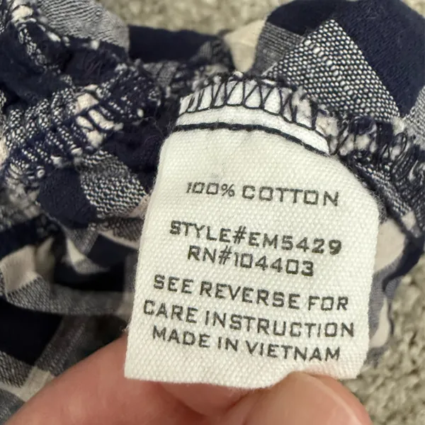 E&M Cotton Blouse Blue Size XS - Image 4