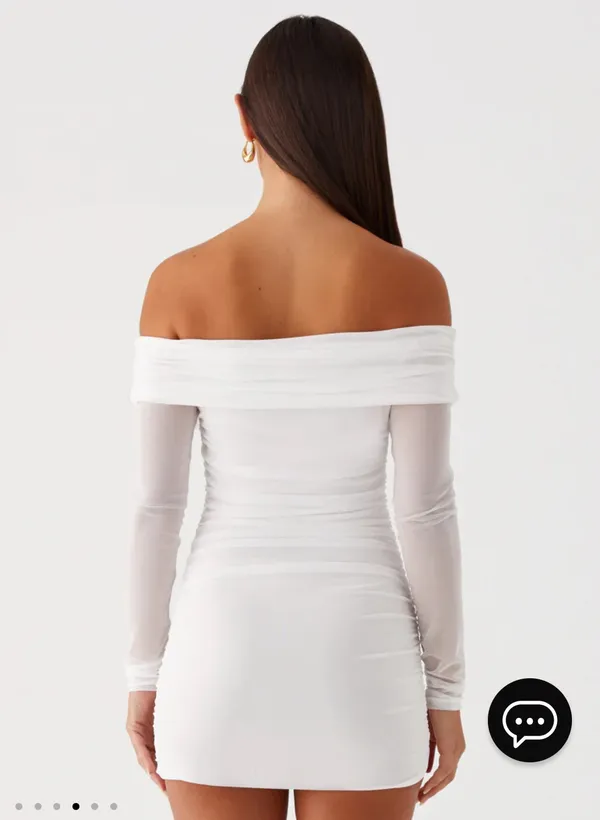 Peppermayo White Mesh Mini Dress - Image 4