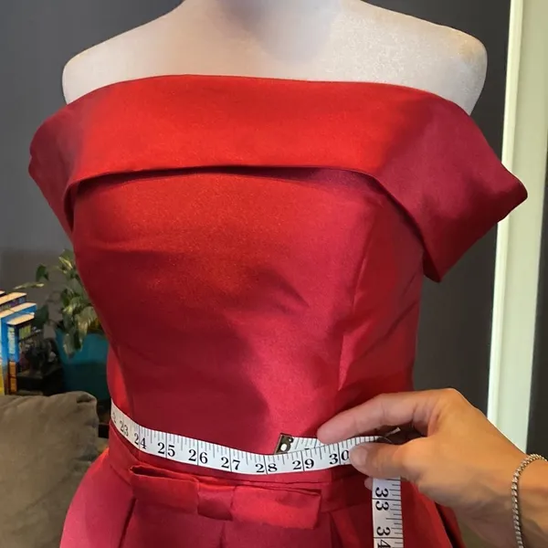 Women’s Off the Shoulder Short Red Prom Party Homecoming Dress CorsetBack Size 6 - Image 8
