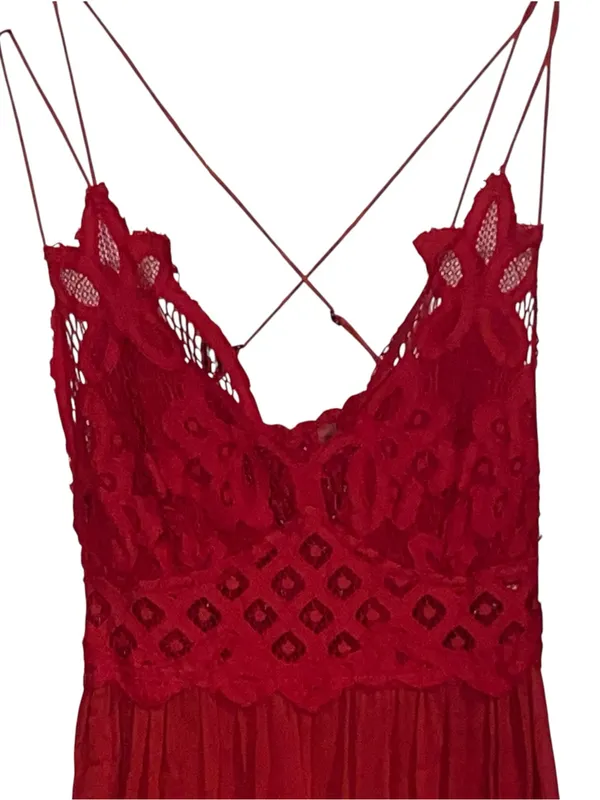 Free People Adella Lace Boho Maxi Slip Dress - Image 7