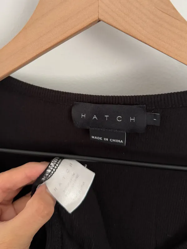 Hatch 1 Small Maternity The Softest Rib Nursing Henley black Lounge Comfy - Image 6