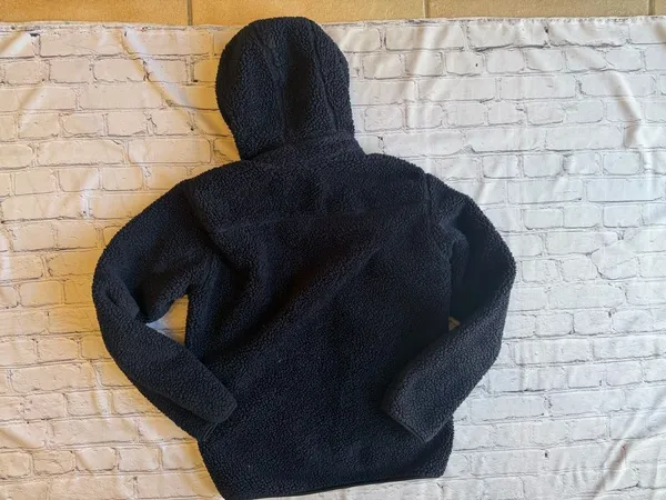 Uniqlo Fleece Full Zip Fluffy Jacket Navy Size S Hooded Streetwear Warm Womens - Image 6