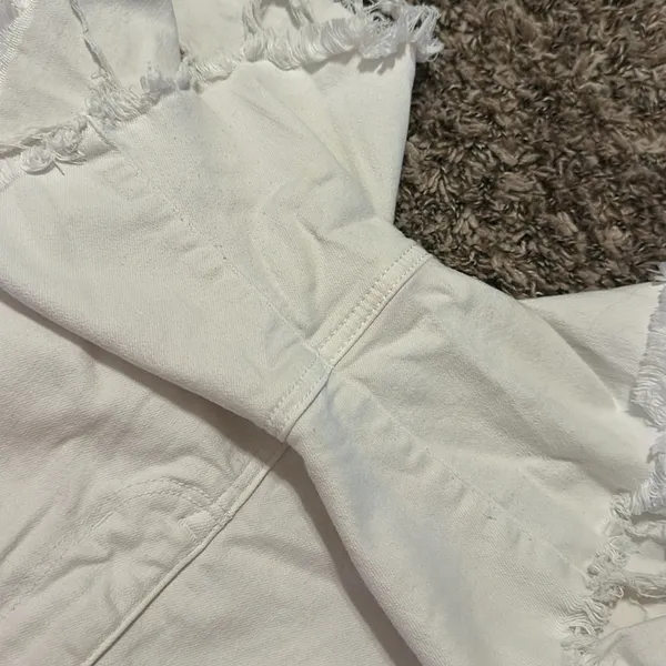 American Eagle Curvy Hi-Rise Shortie Jean Shorts 18 White - Image 11