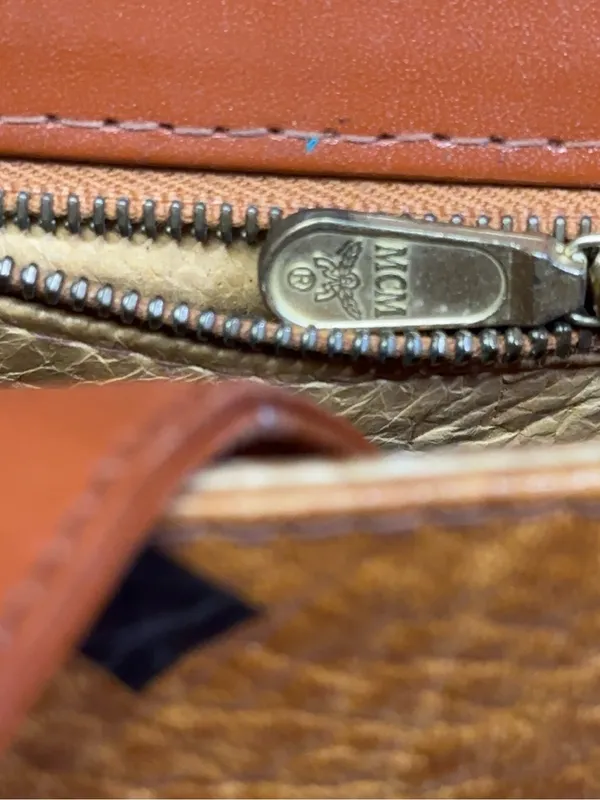 Vintage MCM Cognac Visetos Shoulder Crossbody Bag Made in Germany - Image 12