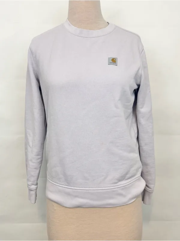 Carhartt Women’s Relaxed Fit Midweight Crewneck Sweatshirt XS Lilac Light Purple - Image 2