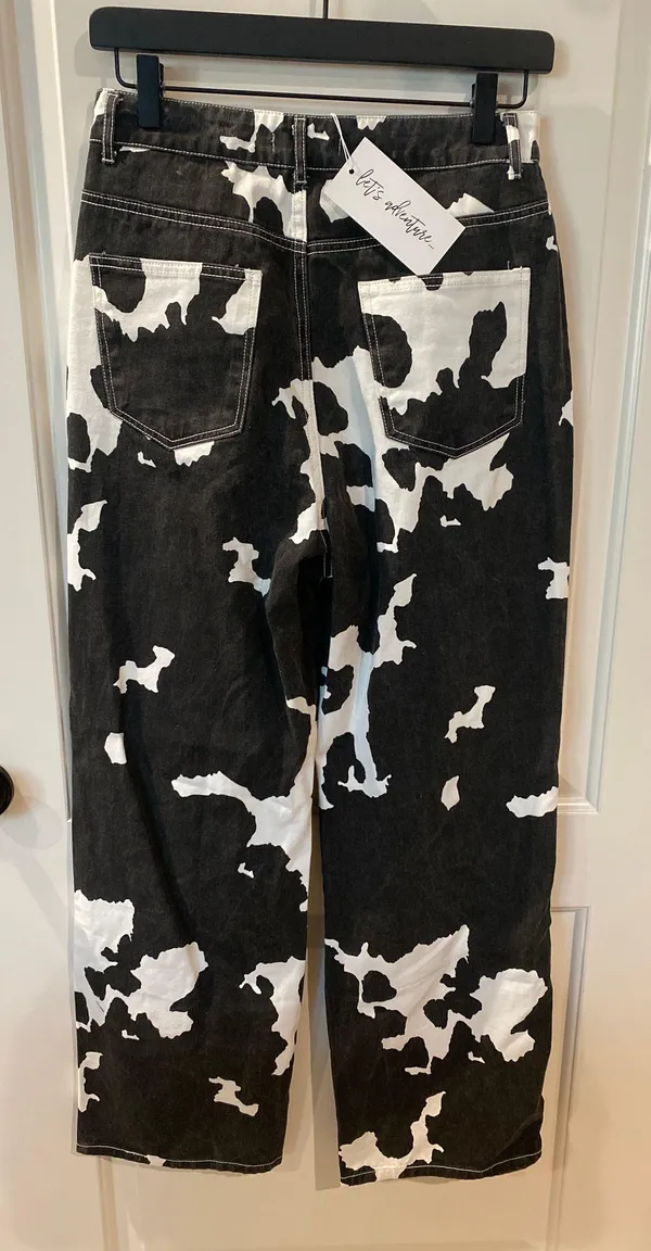 Midland Cow Print Jeans 12th Tribe - Image 4