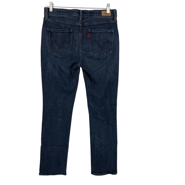 Levi's Straight 525 Jeans Women 29x31 Blue Perfect Waist Mid Rise Minimalist - Image 7