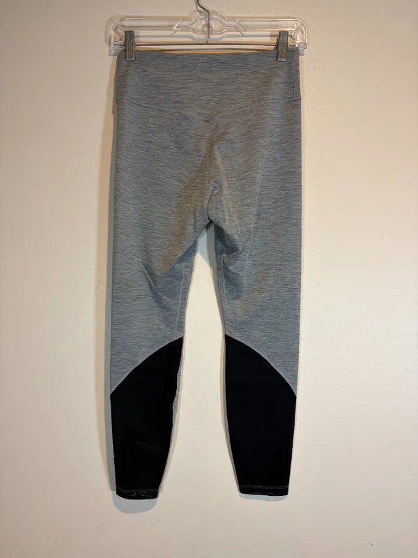 Nike One 7/8 Training Tights Leggings Gray Black Mesh - Image 9