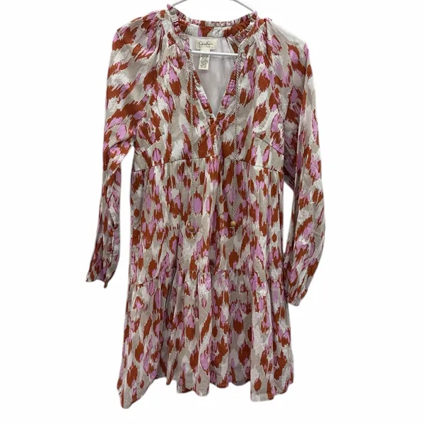 Jessica Simpson Cotton Boho Peasant Mini Dress Womens Medium - Image 7