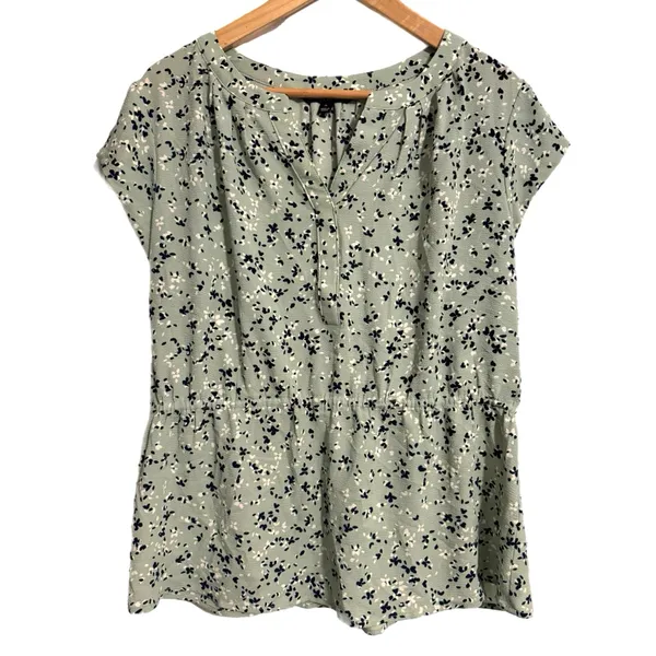 41 Hawthorn Stitch Fix Floral Blouse Custom Tailored Fit Cinch Women’s Sz Large - Image 6