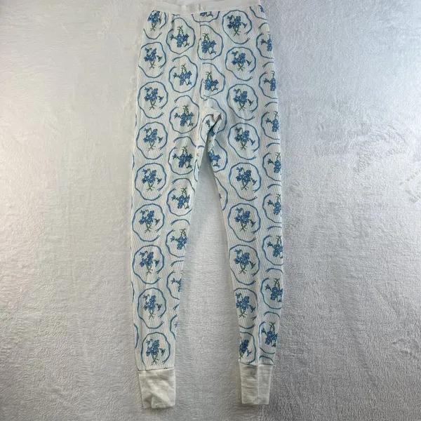 Vintage HEALTHKNIT Small Womens Long John Thermal 2 Pc Set Top Bottom Floral USA - Image 10