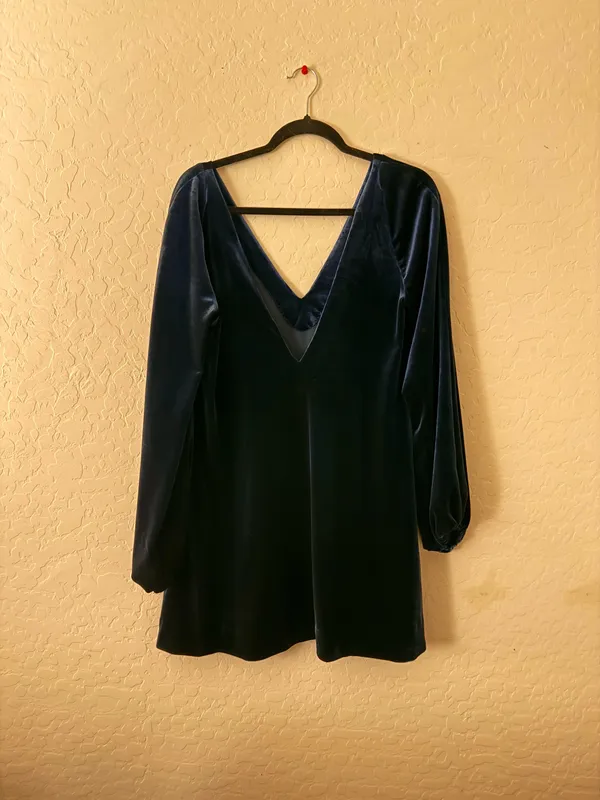 Free People Dress Velvet Mini Long Sleeve - Image 6