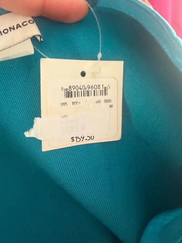 NWT Club Monaco Preppy Linen Blend Mermaid Teal Maxi Skirt Size 0. - Image 9