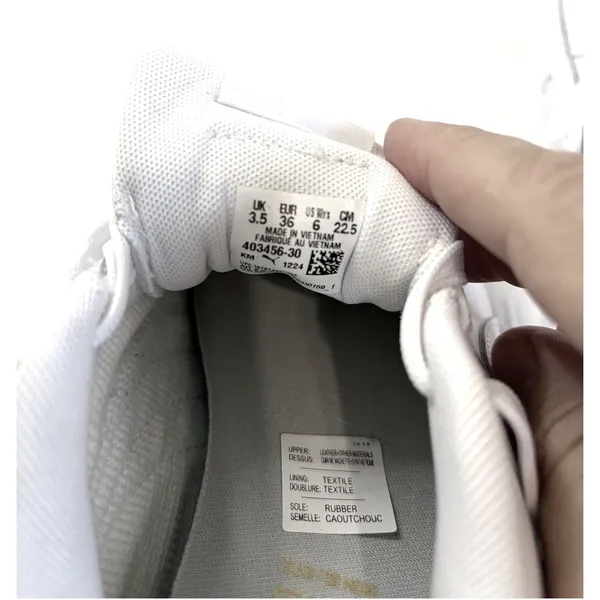 PUMA White Platform Sneakers Womens 6 /‎ Youth 4.5 Clean Girl Minimalist Shoes - Image 4