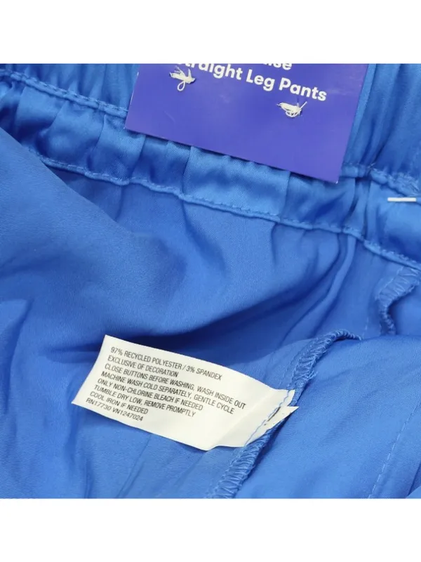 NWT Joylab Womens Low-Rise Satin Tear Away Track Pants 94628907 Vibrant Blue XL - Image 5