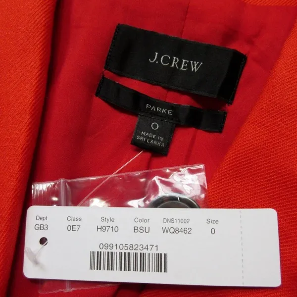 NWT J.Crew Parke Blazer in Brilliant Sunset Stretch Linen Single Button Jacket 0 - Image 8