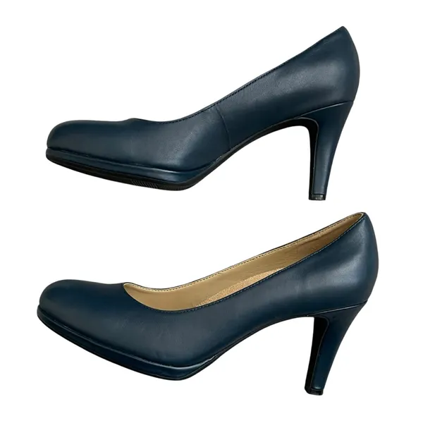 Naturalizer Michelle Pumps Leather Shoes Navy Women’s Size 9 Classic Neutral - Image 6