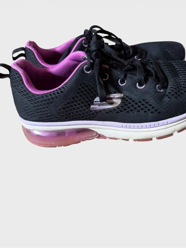Skechers Women's Black & Pink Air-Cushion Walking Shoes Size 7.5 - Image 6