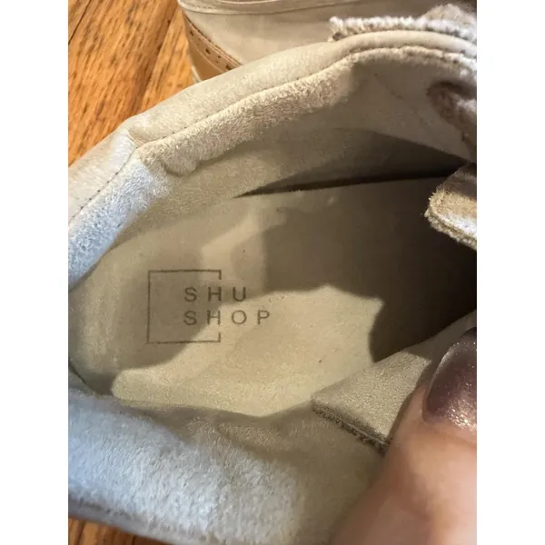 Shu Shop Serena Shoes Womens Size 8 Beige Suede High Top Sneakers 0000000303 - Image 3