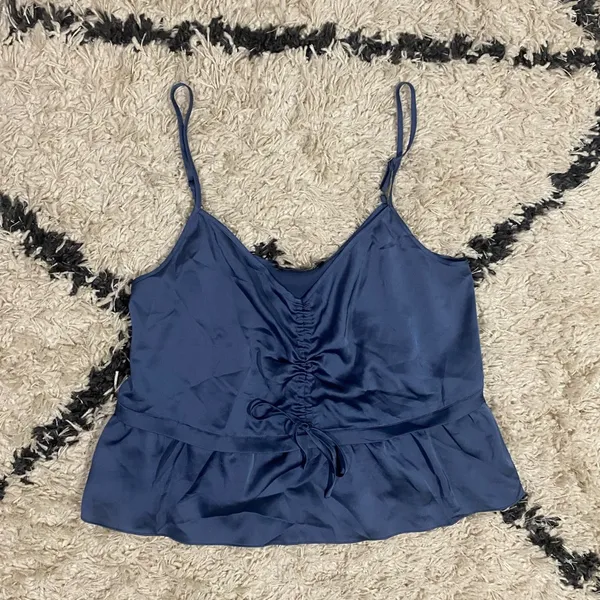 Abercrombie Navy Blue Satin Camisole Top NWT - Image 5