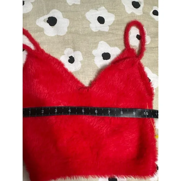 For love and lemons red fuzzy tank top set - Image 3