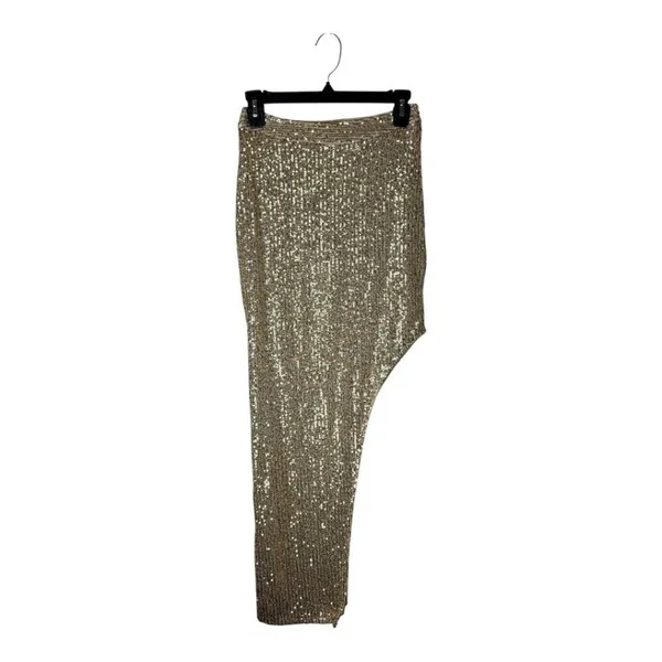 Club L London Skirt Women 4 Light Gold‎ Sequins Doing it For the Glam Maxi NWT - Image 2