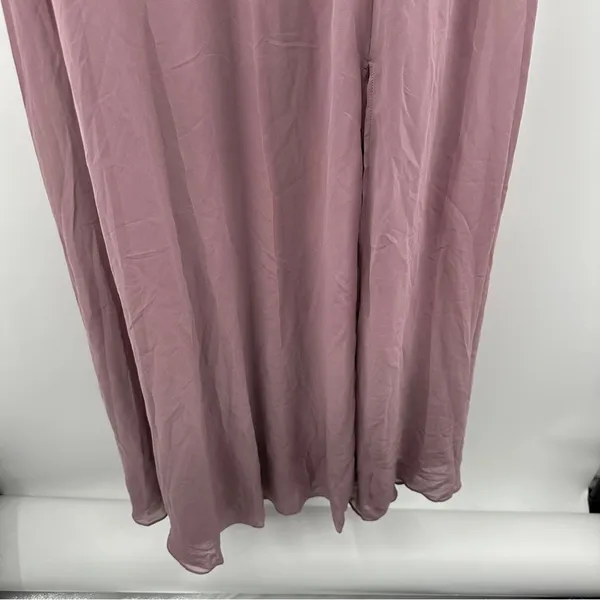 Birdy Grey Devin Convertible Chiffon Maxi Bridesmaid Dress‎ Dark Mauve Sz M NEW - Image 5