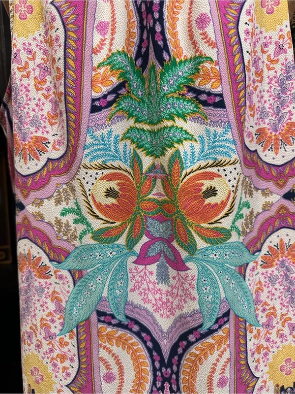 Rose + Olive Boho Paisley Sleeveless Blouse – Size Large - Image 8