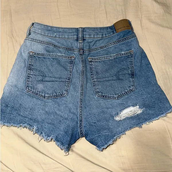 American Eagle Ripped Jean Shorts Denim - Image 5