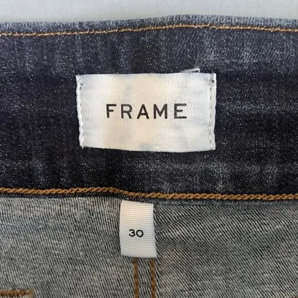 Frame Denim Triple Binding High Rise Palazzo Fife Blue Wide Leg‎ Jeans - Image 6