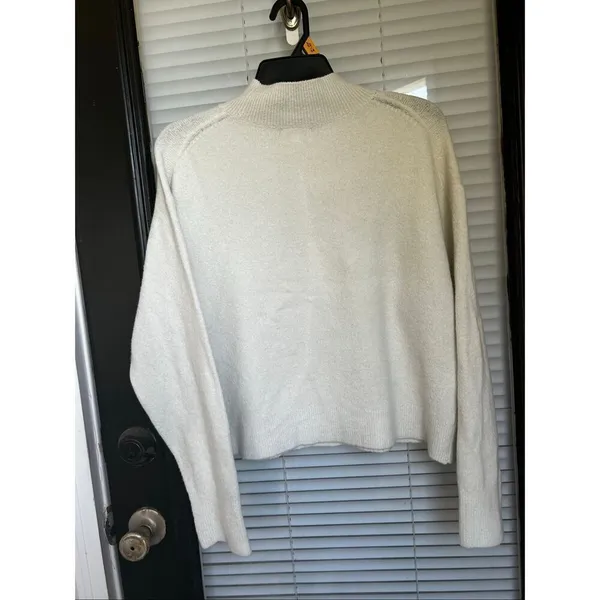 JCrew Wool Blend Extra Soft Pullover Sweater Ivory M Size M - Image 9