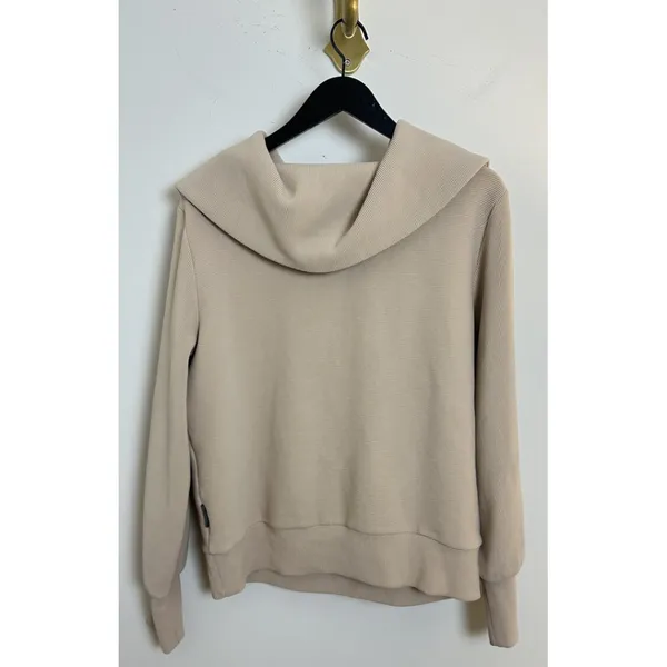 VARLEY Vine Ottoman Half Zip Pullover in Beige Size Small - Image 8